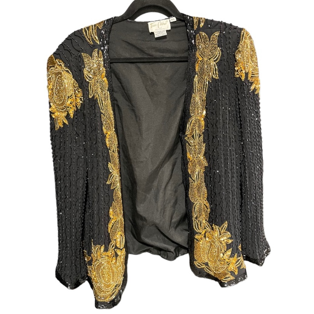 BEAUTIFUL VINTAGE “BALMAIN” STYLE HAND BEADED CARDIGAN - Picture 1 of 9